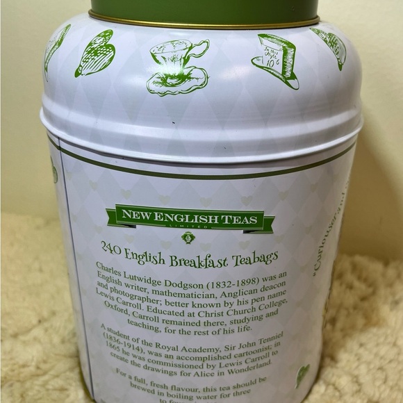 English Breakfast Tea Alice in Wonderland 240 Teabag Canister **Empty Canister** - Picture 4 of 8